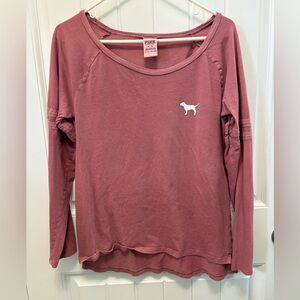 PINK by Victoria Secret Women's Pink Long Sleeve scoop neck Top. Size Medium.